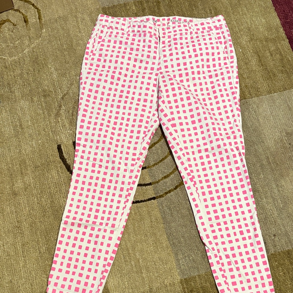 ~Khakis by GAP~ Pink and White Checkered Pants
